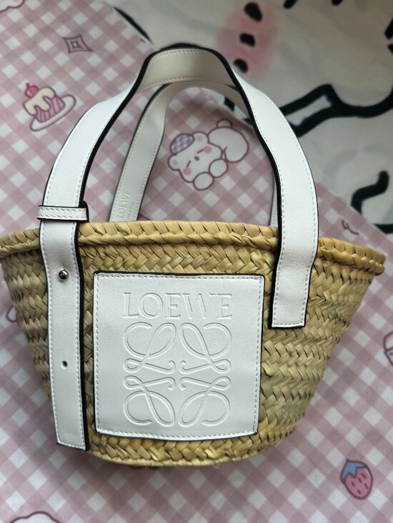 Loewe Handbags - Loewe Raffia Woven Basket Tote Bag